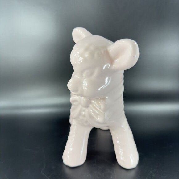 Vintage Haeger Pottery Light Pink Lamb Animal Planter Flower Pot Ceramic Decor - Picture 14 of 16